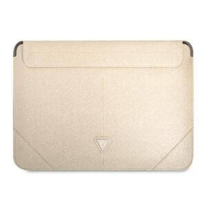 guess sleeve gucs14psatle 13/14" beżowy /beige saffiano triangle logo