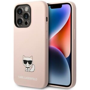 karl lagerfeld klhcp14xslctpi iphone 14 pro max 6,7" hardcase jasnoróżowy/light pink silicone choupette body