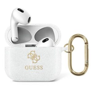 guess gua3ucg4gt airpods 3 cover transparent glitter collection