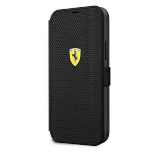 ferrari fespeflbkp12lbk iphone 12 pro max 6,7" czarny/black book on track perforated