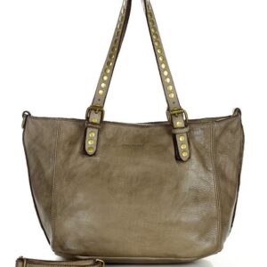torba skórzana vintage tote bag dżety - marco mazzini beż taupe