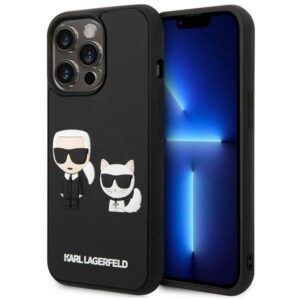 karl lagerfeld klhcp14x3drkck iphone 14 pro max 6,7" czarny/black hardcase karl&choupette ikonik 3d