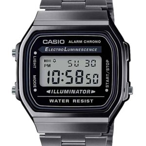 zegarek marki casio model a168w_m kolor czarny. akcesoria dla obu płci. sezon: cały rok