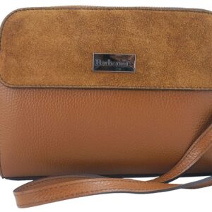 torebki skórzane crossbody - brązowa jasna