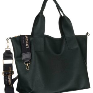 trapezowy hobo bag z szerokim logowanym paskiem — peterson