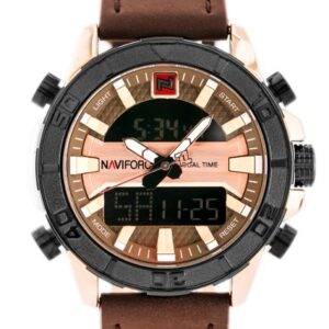 zegarek męski naviforce - nf9114 (zn046e) - brown/rosegold