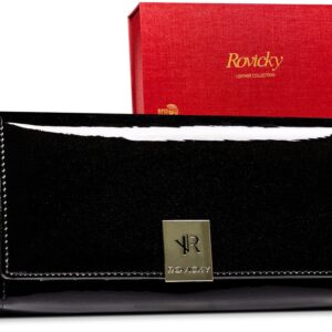 elegancki, skórzany portfel damski z ochroną rfid — rovicky