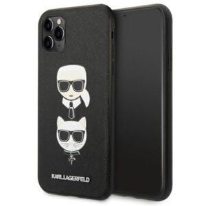 karl lagerfeld klhcn58sakickcbk iphone 11 pro 5,8" czarny/black hardcase saffiano ikonik karl&choupette head