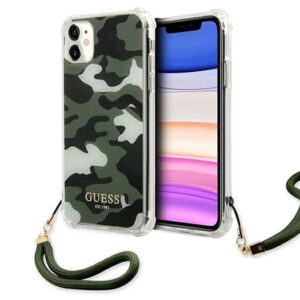 guess guhcn61ksarka iphone 11 6,1" / xr zielony/khaki hardcase camo collection