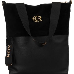 elegancki shopper z wstawką z ekologicznego zamszu — rovicky