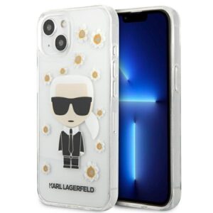 karl lagerfeld klhcp13shflt iphone 13 mini 5,4" przezroczysty/transparent flower ikonik karl