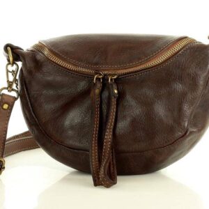 torebka damska listonoszka nerka ze skóry naturalnej handmade crossbody leather bag - marco mazzini brązowa caffe