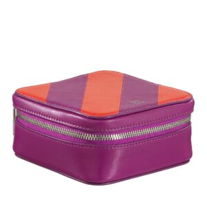 dudu małe podróżne pudełko na biżuterię organizer w skórze, etui na biżuterię z zamkiem błyskawicznym, pudełko na drobiazgi dla kolczyków, bransoletek i naszyjników
