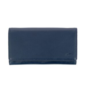 nuvola pelle womens wallet for ladies purse in genuine nappa leather with button 11 card slot and zipper pockets
