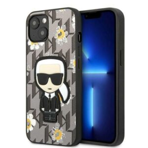 karl lagerfeld klhcp13mpmnfik1 iphone 13 6,1" szary/grey flower ikonik karl