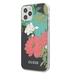 guess guhcp12mimlfl01 iphone 12/12 pro 6,1" czarny/black n°1 flower collection