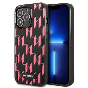 karl lagerfeld klhcp13xmnmp1p iphone 13 pro max 6,7" hardcase różowy/pink monogram plaque