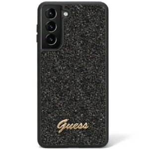 guess guhcs23lhggshk s23 ultra s918 czarny/black hard case glitter script