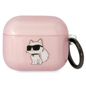 karl lagerfeld kla3hnchtcp airpods 3 cover różowy/pink ikonik choupette