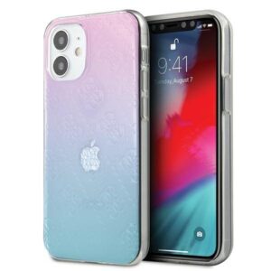 guess guhcp12s3d4ggbp iphone 12 mini 5,4" niebiesko-różowy/blue&pink hardcase 4g 3d pattern collection