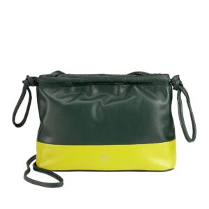 dudu genuine leather clutch bag for women, coloured pouch with drawstring and crossbody shoulder strap