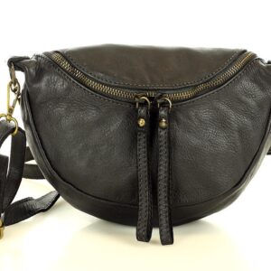 torebka damska listonoszka nerka ze skóry naturalnej handmade crossbody leather bag - marco mazzini czarny