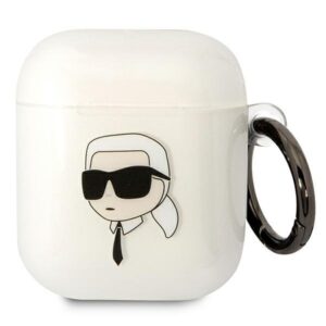 karl lagerfeld kla2hniktct airpods 1/2 cover transparent karl`s head
