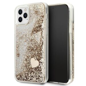 guess guohcn58glhflgo iphone 11 pro gold/złoty hardcase glitter charms