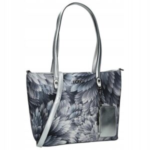 tekstylny shopper z ciekawym printem kwiatowym nobo nbag-g0691-c019
