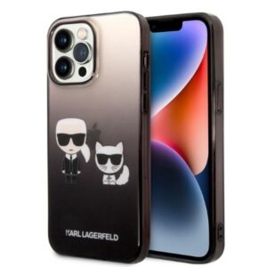 karl lagerfeld klhcp14ltgkck iphone 14 pro 6,1" hardcase czarny/black gradient ikonik karl & choupette