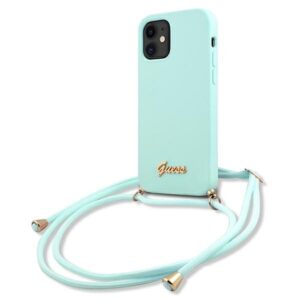 guess guhcp12slsclmglb iphone 12 mini 5,4" jasno niebieski/light blue hardcase metal logo cord