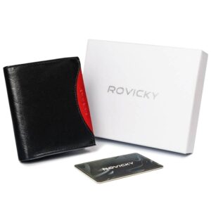 skórzany męski portfel rovicky 1520-03-bor rfid