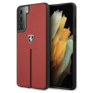 ferrari feosihcs21mre s21+ g996 czerwony/red hardcase off track leather nylon stripe