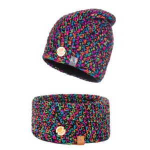 komplet zimowy czapka + komin handmade