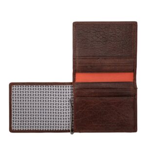 nuvola pelle slim wallet with money clip in real leather credit card holder coin pocket small wallet trifold for men