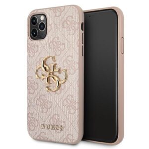 guess guhcn654gmgpi iphone 11 pro max różowy/pink hardcase 4g big metal logo