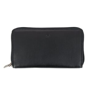 nuvola pelle zip around wallet for women in nappa leather large purse with coin and card holders
