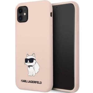 karl lagerfeld klhcn61snchbcp iphone 11/ xr 6,1" hardcase różowy/pink silicone choupette