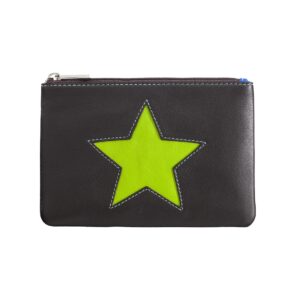 dudu mini clutch bag purse wallet for women in leather with star and zip for keys makeup smartphone