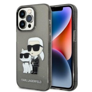 karl lagerfeld klhcp14xhnkctgk iphone 14 pro max 6,7" czarny/black hardcase iml glit nft karl&choupette