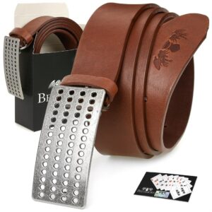 beltimore skórzany pasek męski koniak szeroki premium w12 : kolory - brązowy, beżowy, rozmiar pasków - r.90-105 cm