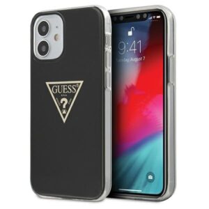 guess guhcp12spcumptbk iphone 12 mini 5,4" czarny/black hardcase metallic collection