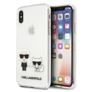 karl lagerfeld klhcpxcktr iphone x/xs hardcase transparent karl & choupette
