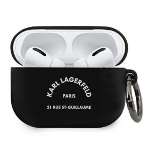 karl lagerfeld klacapsilrsgbk airpods pro cover czarny/black silicone rsg