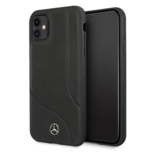 mercedes mehcn61cdobk iphone 11 6,1" / xr czarny/black hardcase leather perforated area