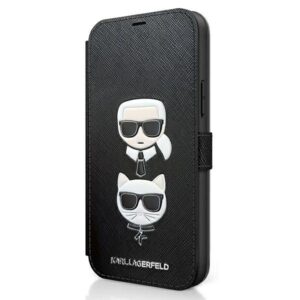 karl lagerfeld klflbkp12ssakickcbk iphone 12 mini 5,4" czarny/black book saffiano karl & choupette