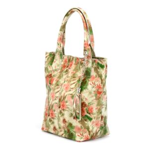 shopperbag torebka skórzana vp172 subtelne kwiaty