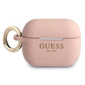 guess guapsggep airpods pro cover różowy/pink silicone glitter
