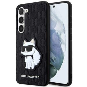 karl lagerfeld klhcs23ssaklhcpk s23 s911 hardcase czarny/black saffiano monogram choupette
