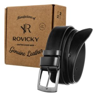 skórzany pasek męski do garnituru klamra rovicky